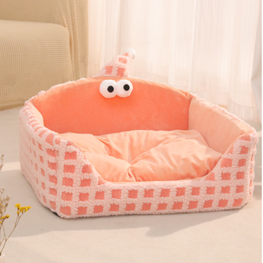 Pink Monster Pet Bed 47×41×25cm