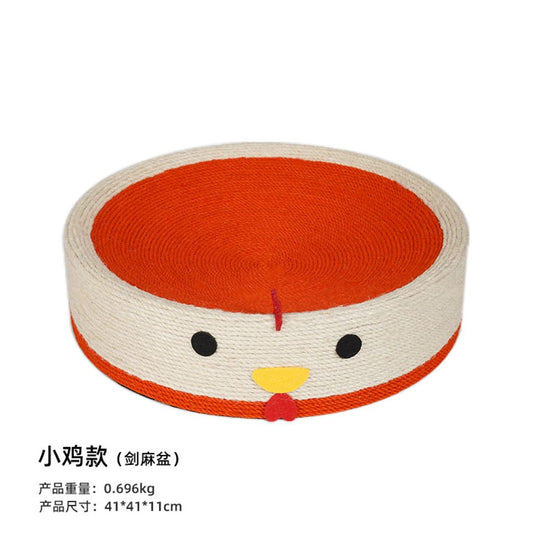 Round Chicken-Themed Cat Scratcher 41*41*11cm
