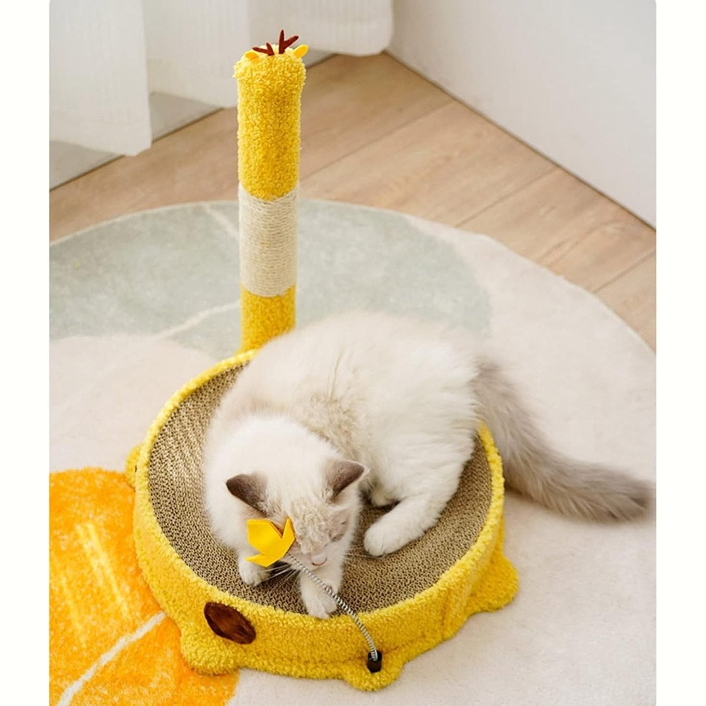 Modern yellow Giraffe Cat Scratcher 37*43cm