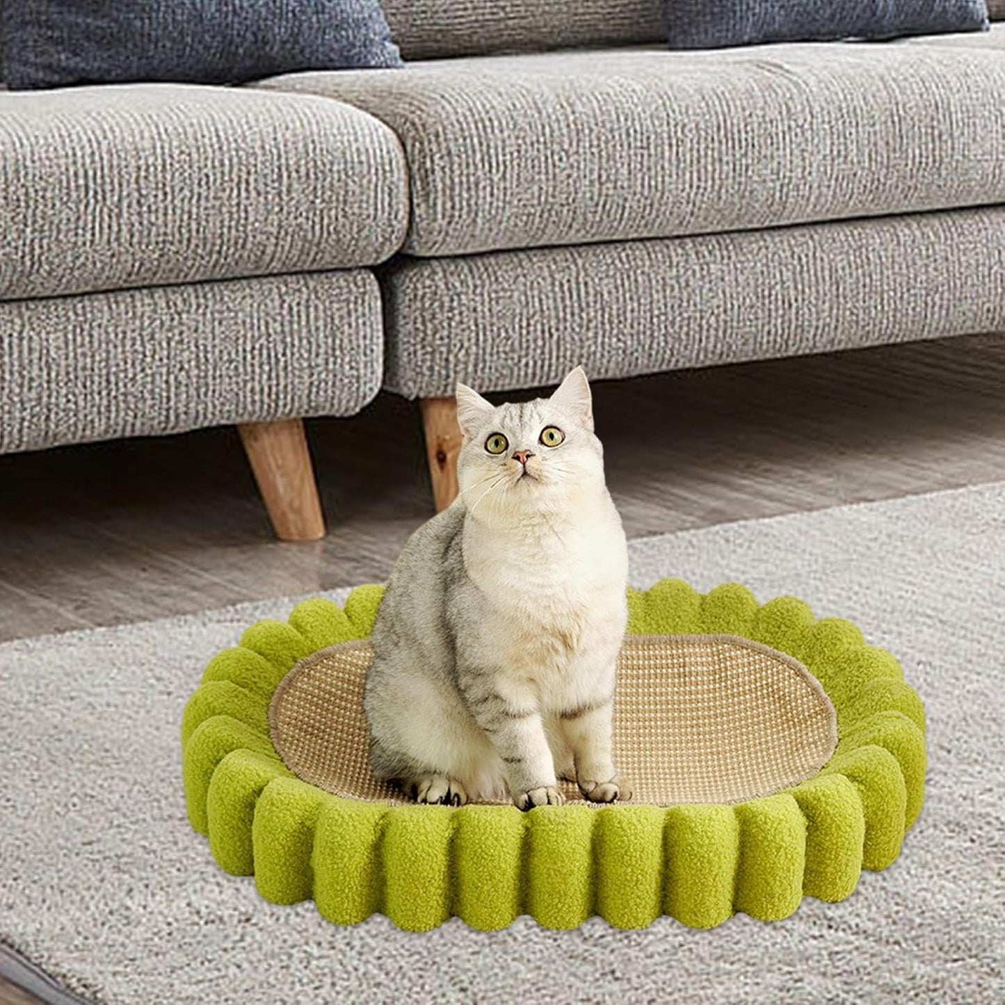 Cactus Flower Cat Mat scratchers green 65 cm